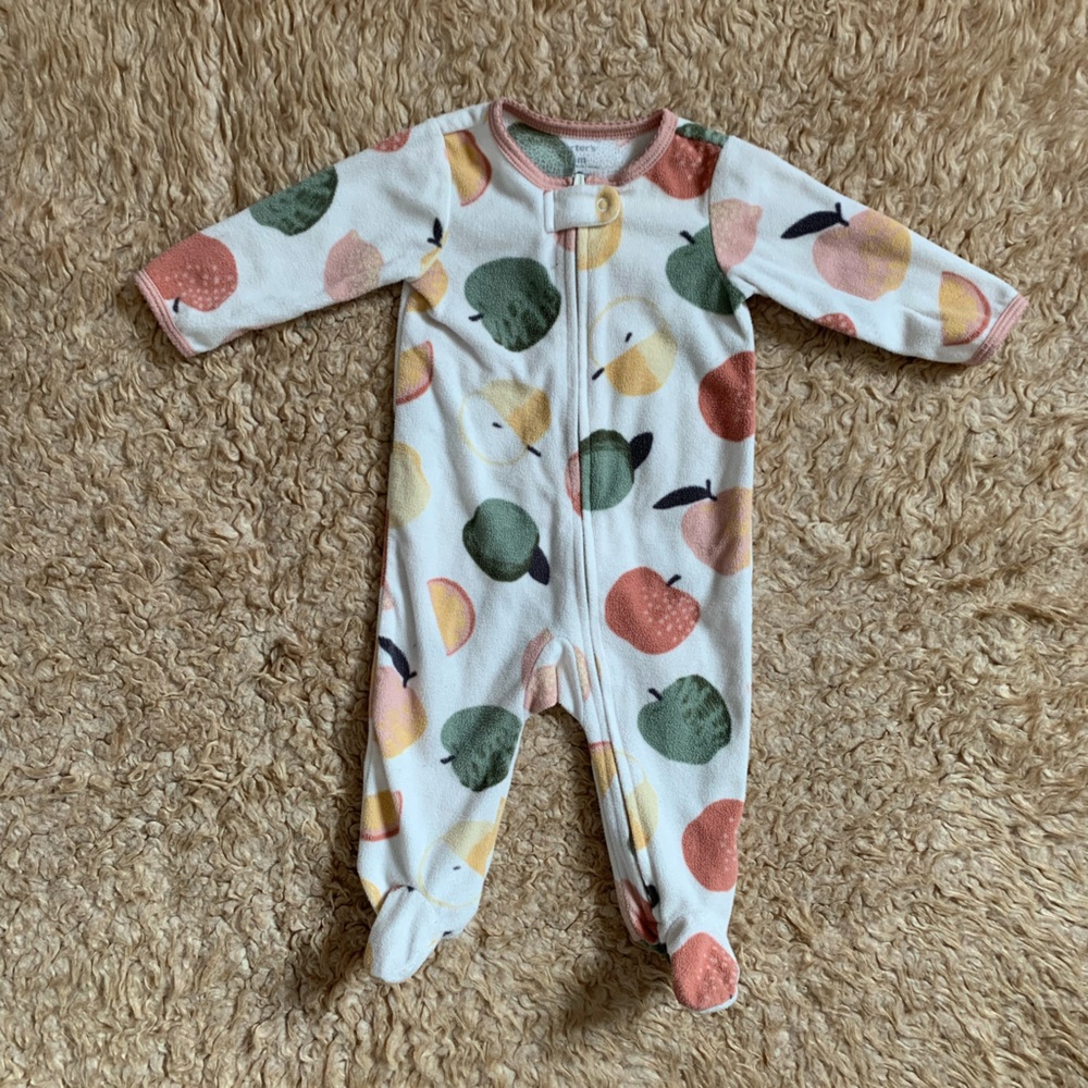 ✨(5 for $20) Carter's Fruit Fleece Footie